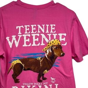 American Fido Quirky Teenie Weenie Bikini Dachshund Dog T‎ Shirt- Medium
